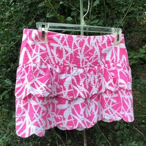 Lilly Pulitzer Hotty Pink dragonfly skirt. Size 2